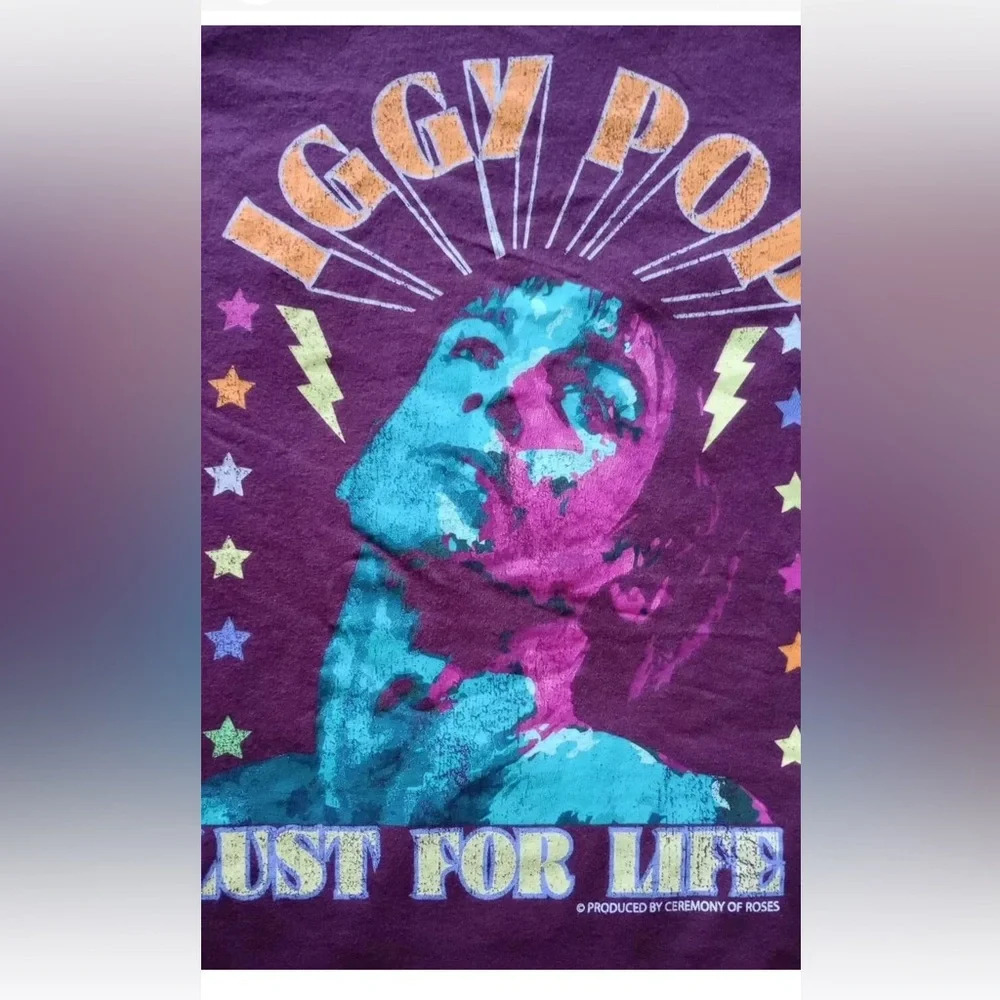 Lee Iggy Pop Lust For Life Men’s T Shirt Small Regular Fit Graphic Tee NWT - Picture 3 of 4